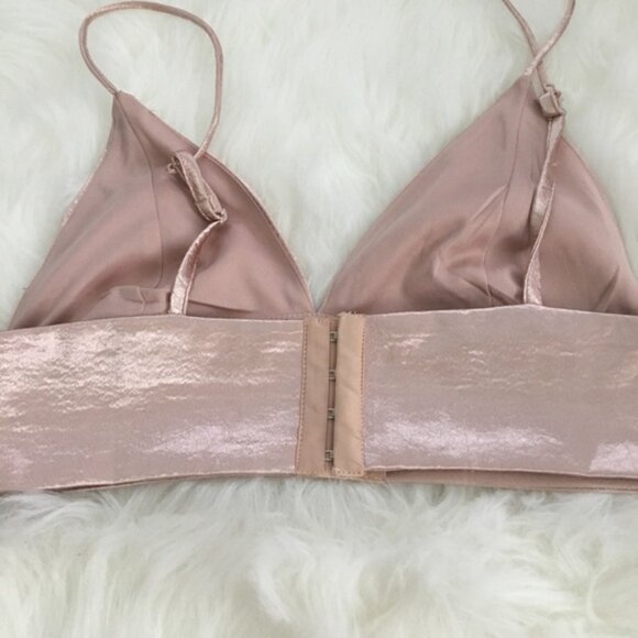 Silky Shiny Blush Bralette, Medium - Picture 3 of 12